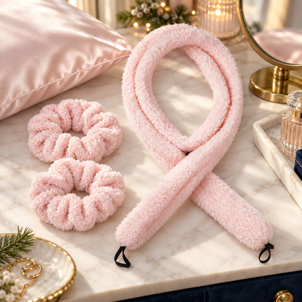 Heatless Curl Set in use