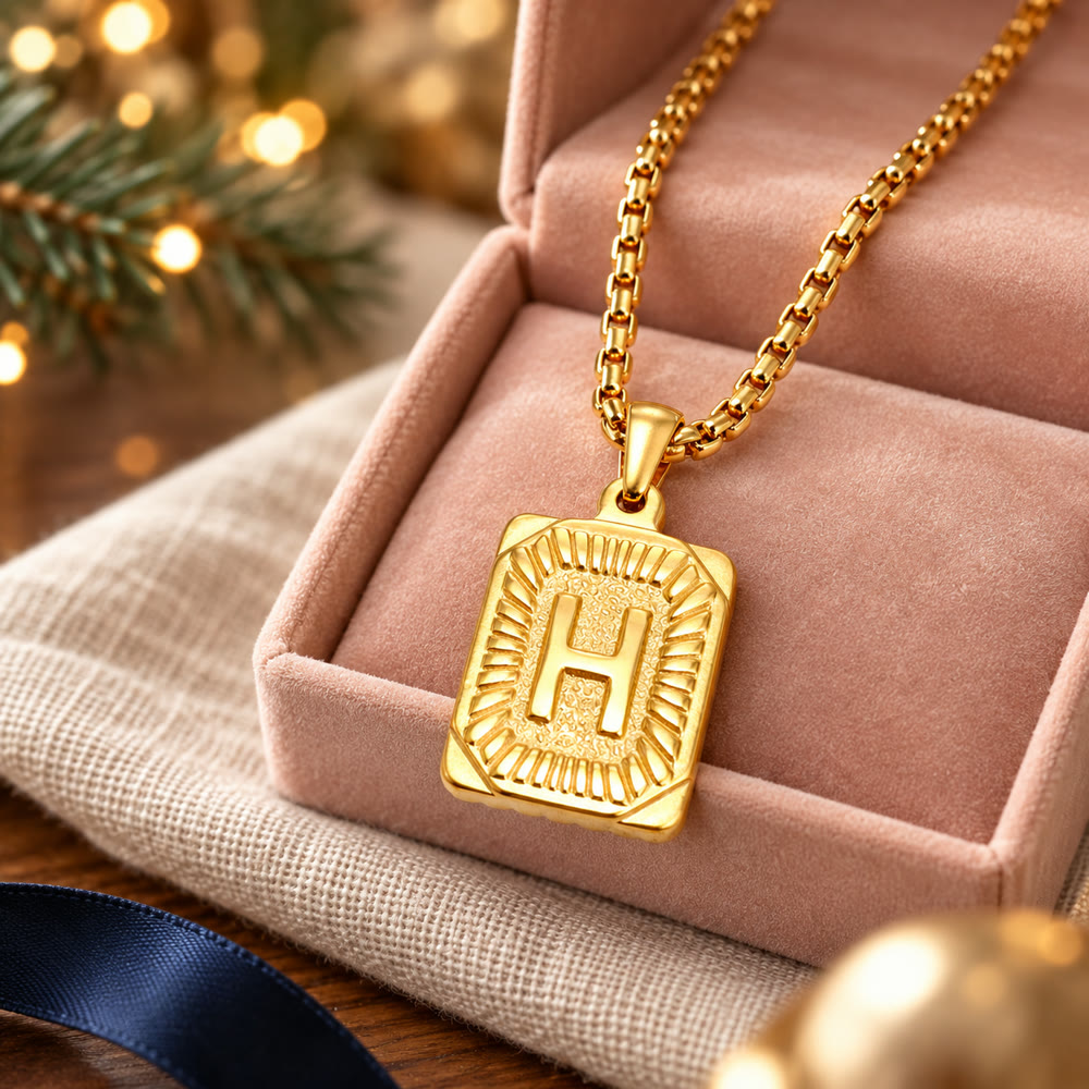 Initial Necklace in use